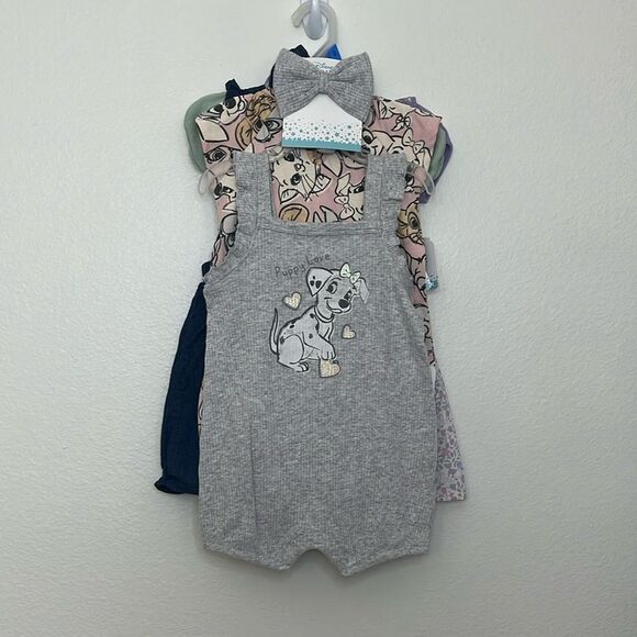 Disney Baby Pinafore Dresses x2 Rompers x1 Winnie the Pooh, Pluto, 101 Dalmatian - Picture 9 of 16